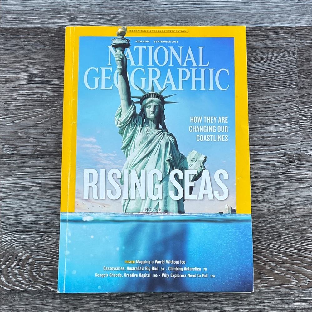 National Geographic Magazine September 2013 Rising Seas, Ice Melt Poster
